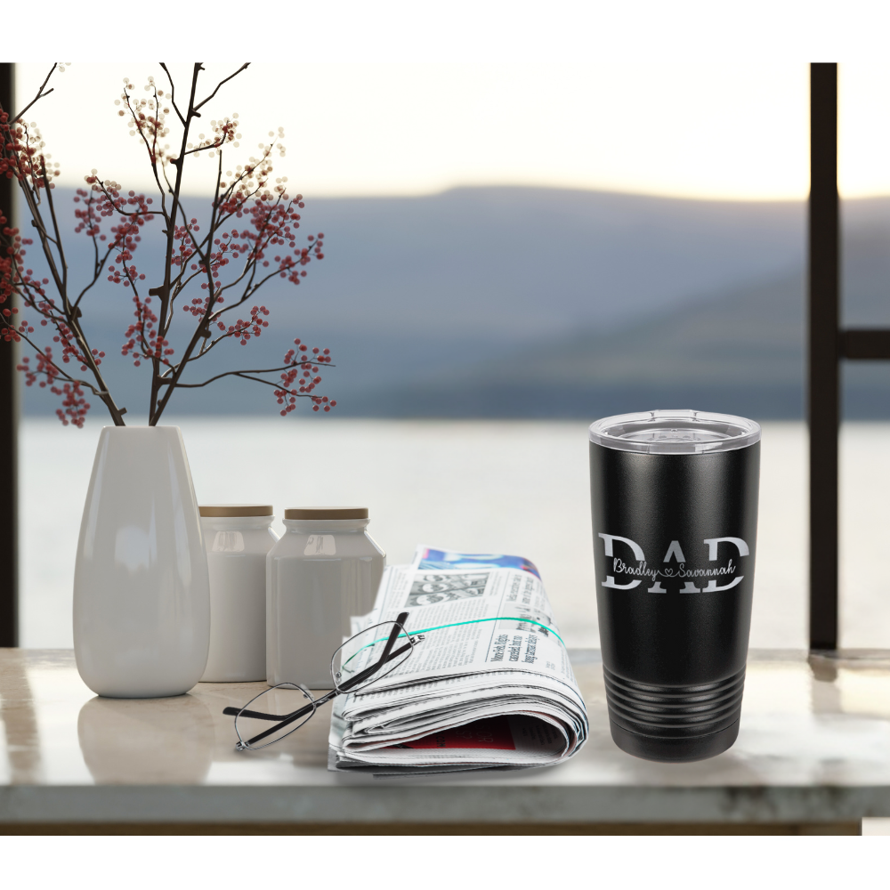 Dad Split Name Personalized 20oz Tumbler