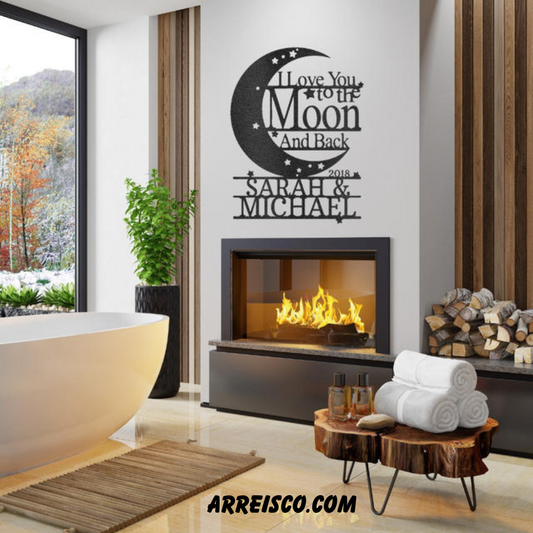 Moon and Back Custom Sign/Metal Wall Art